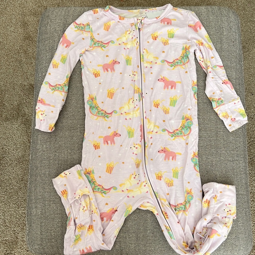 Posh Peanut x GlitterVille Unicorn Sleigh Zip-Up PJs